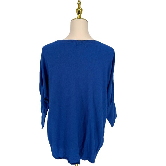 a.n.a A New Approach Pullover Sweater Women’s XL Blue Ribbed Knit 3/4 Sleeve GUC - Picture 11 of 14